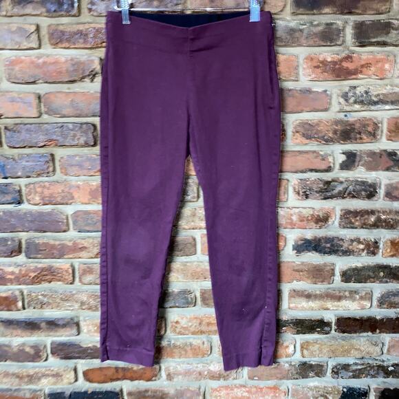 Old Navy Burgundy Slim Fit WOW Chino Ankle Cropped Pants Women's Size 6P Petite - Picture 1 of 4